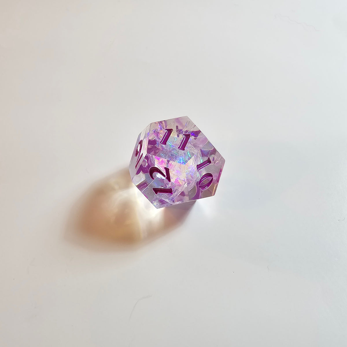 Mystic Veil Purple Sharp Edge Resin Dice Set
