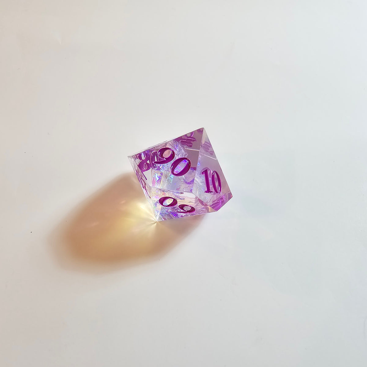 Mystic Veil Purple Sharp Edge Resin Dice Set