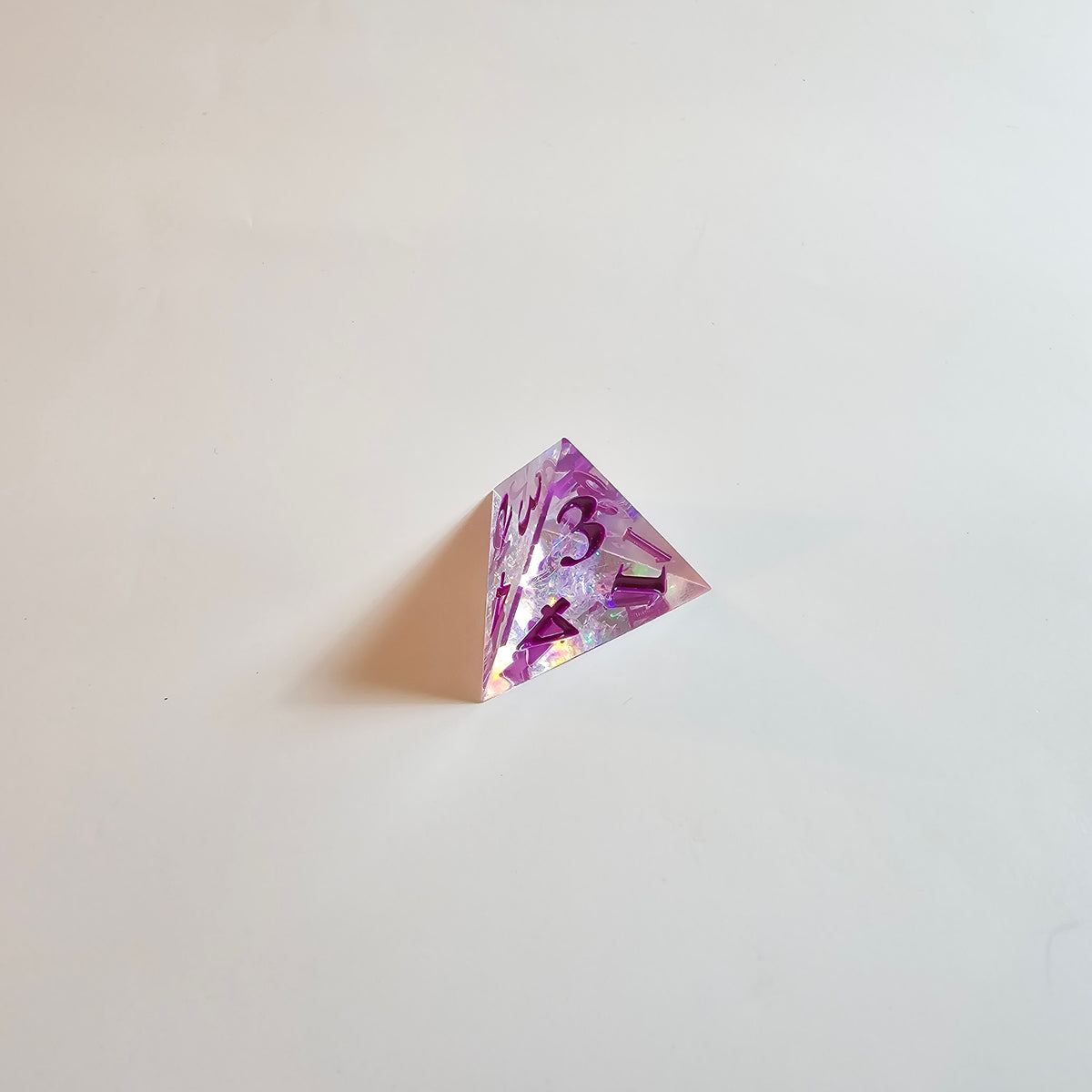 Mystic Veil Purple Sharp Edge Resin Dice Set