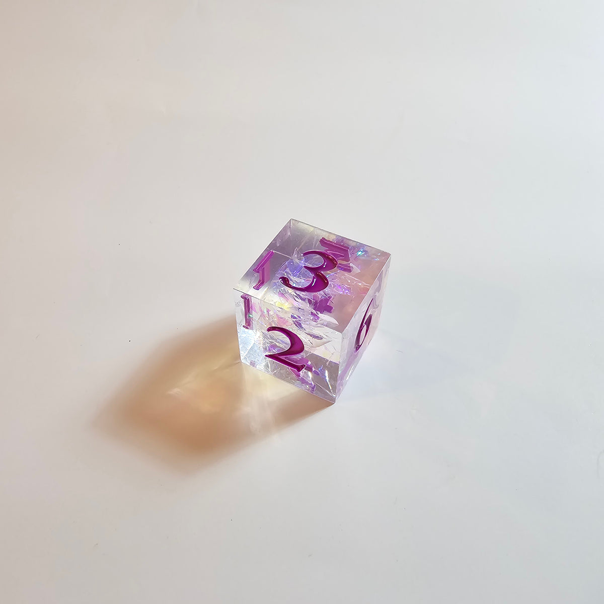 Mystic Veil Purple Sharp Edge Resin Dice Set