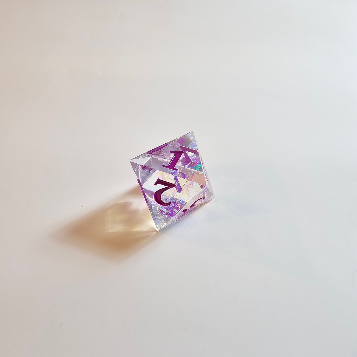 Mystic Veil Purple Sharp Edge Resin Dice Set