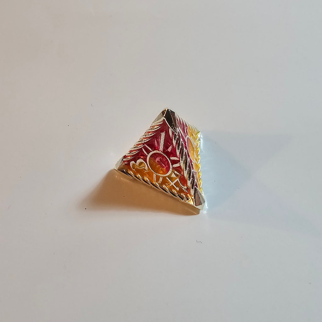 Radiant Flame Solid Metal Dice Set