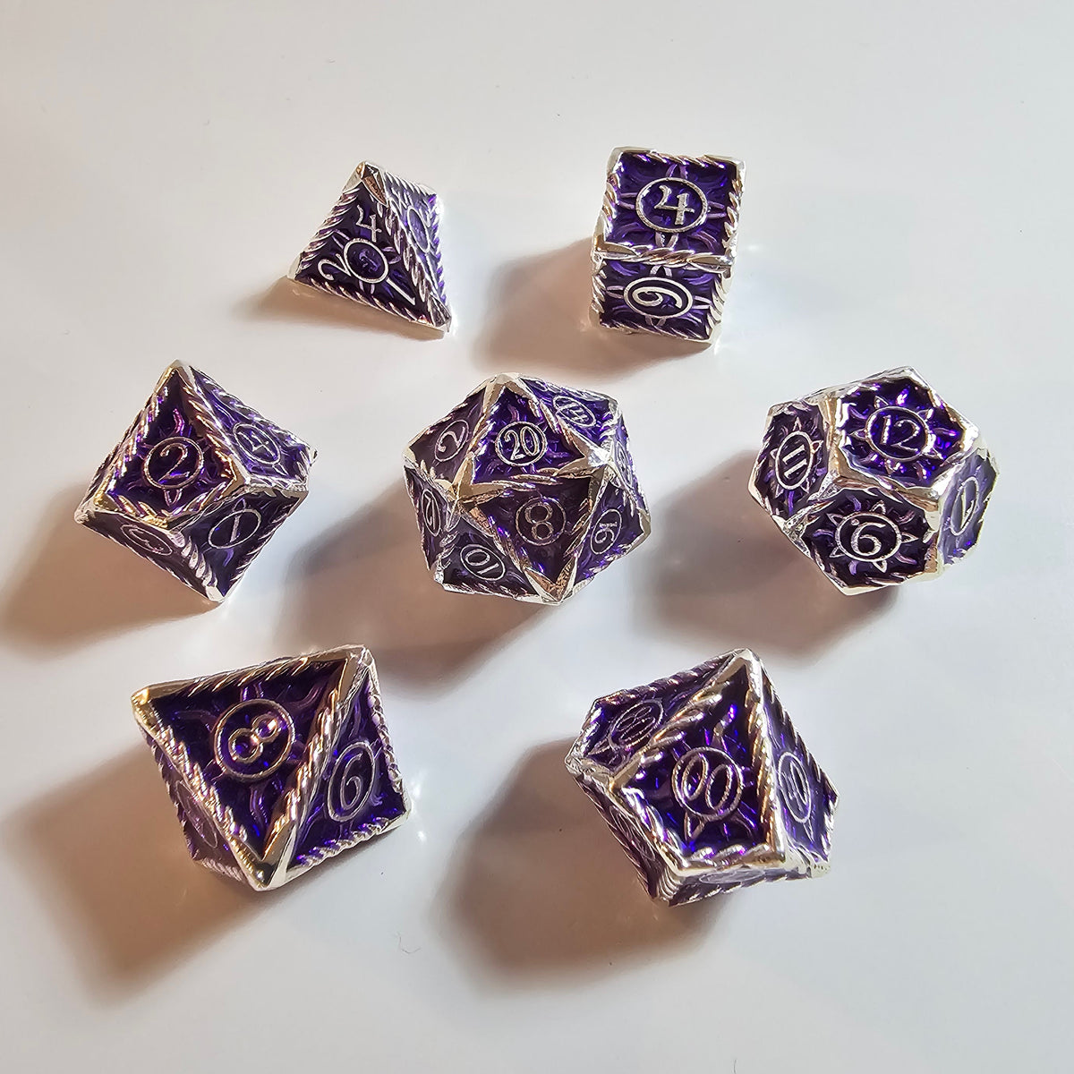 Astral Violet Solid Metal Dice Set