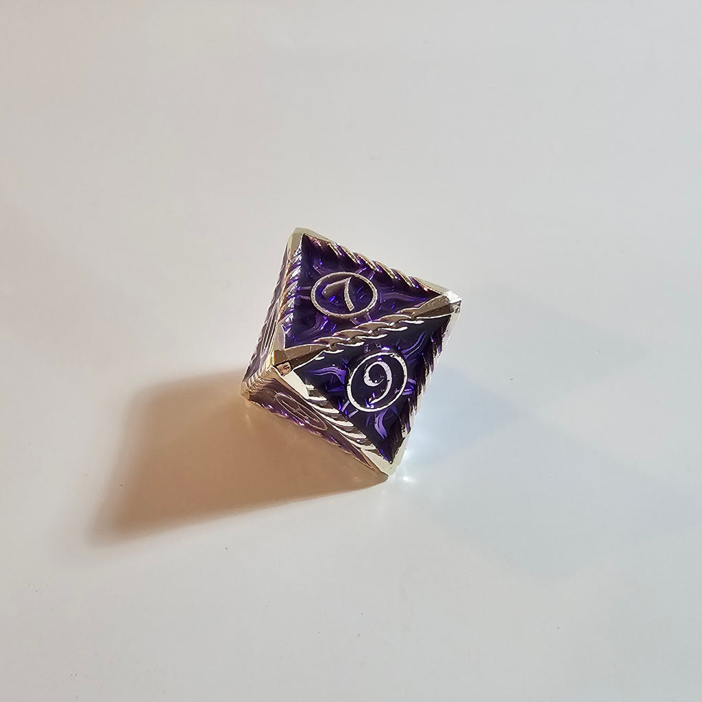 Astral Violet Solid Metal Dice Set