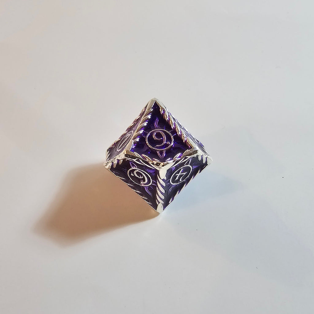 Astral Violet Solid Metal Dice Set