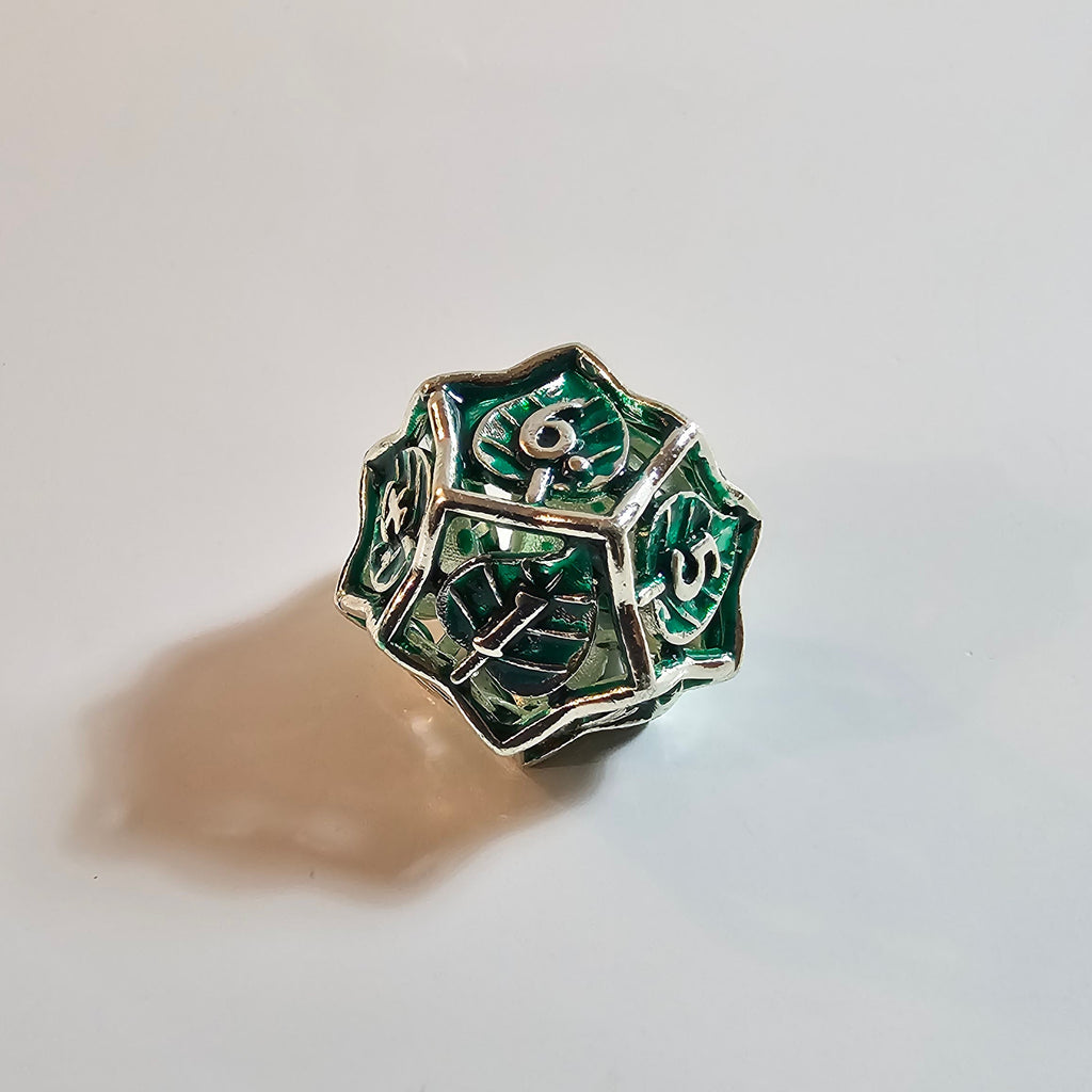Leaf Hollow Metal Dice Set