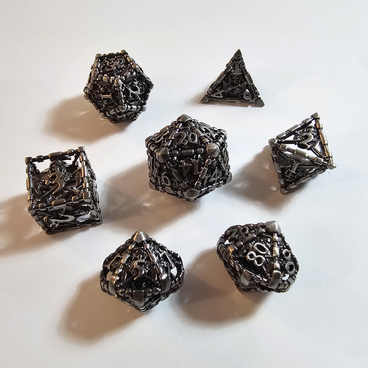 Grim Reaper Hollow Metal Dice Set