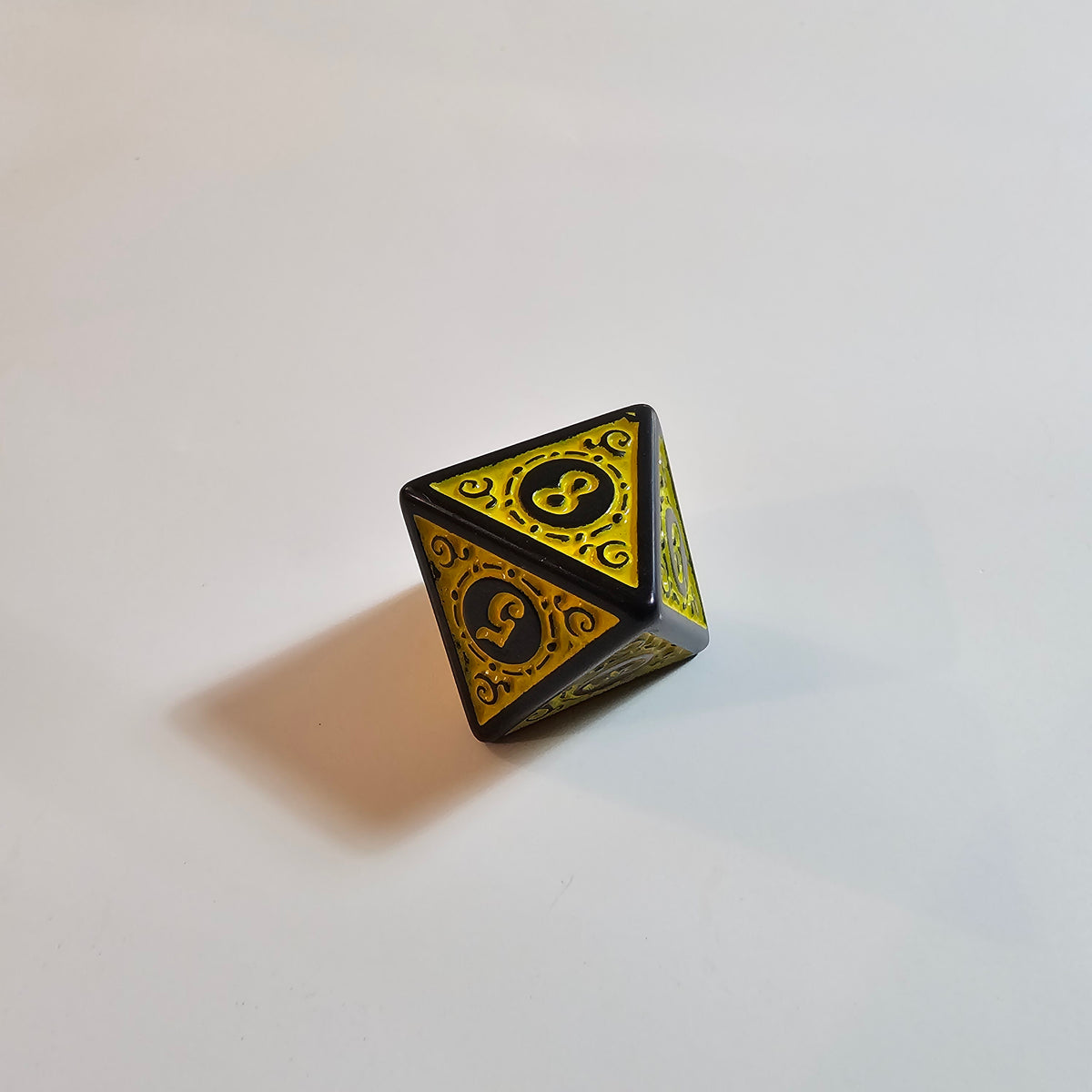 Yellow Runic Acrylic Dice Set