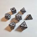 White Runic Acrylic Dice Set