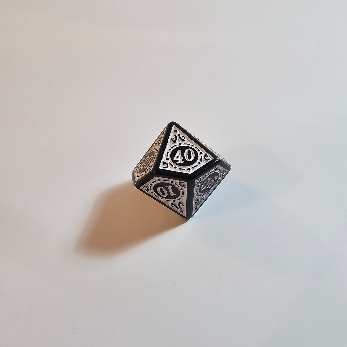 White Runic Acrylic Dice Set