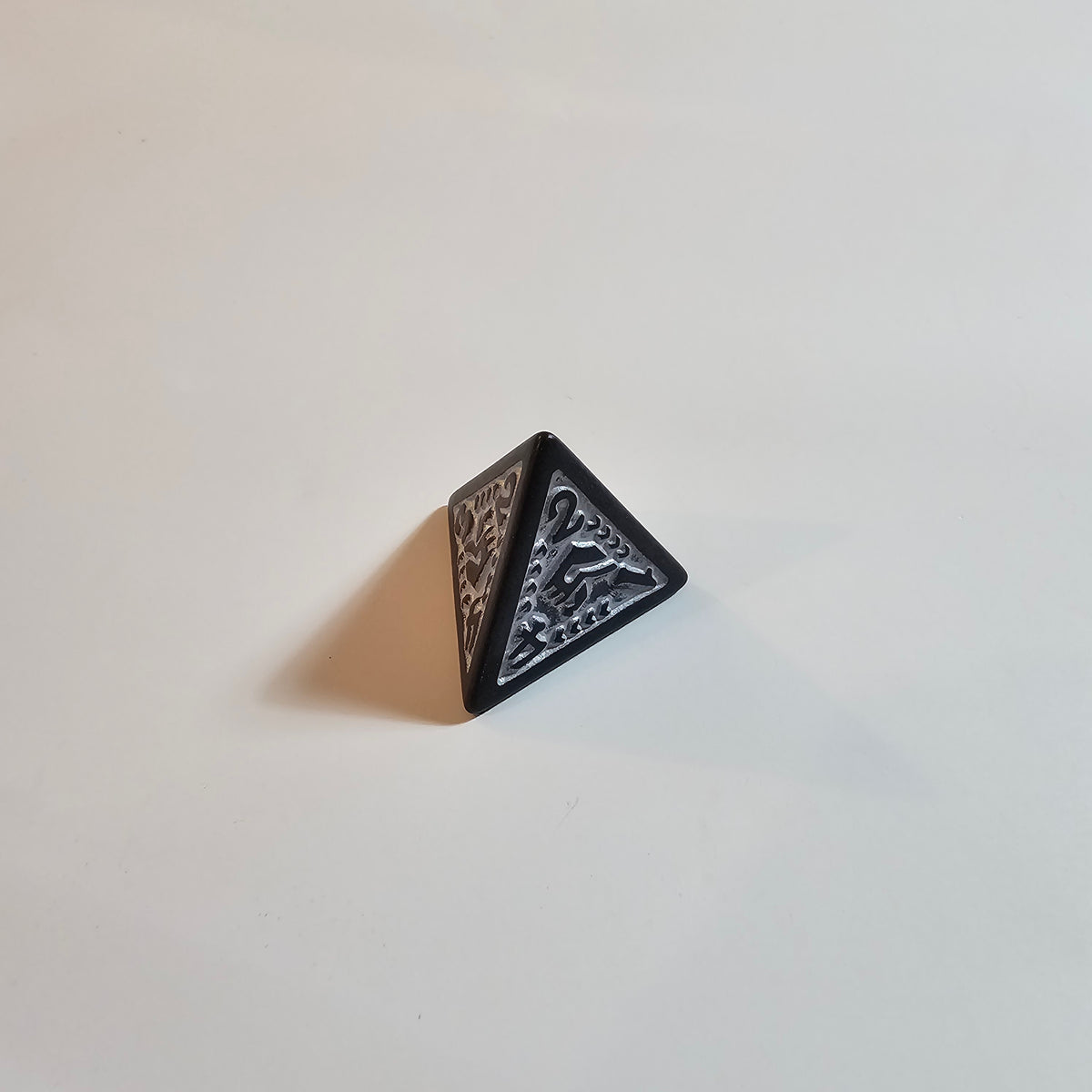 White Celtic Acrylic Dice Set