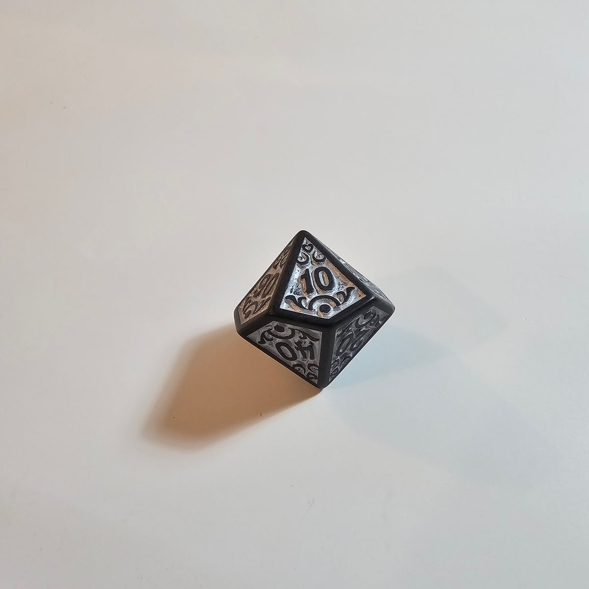 White Celtic Acrylic Dice Set