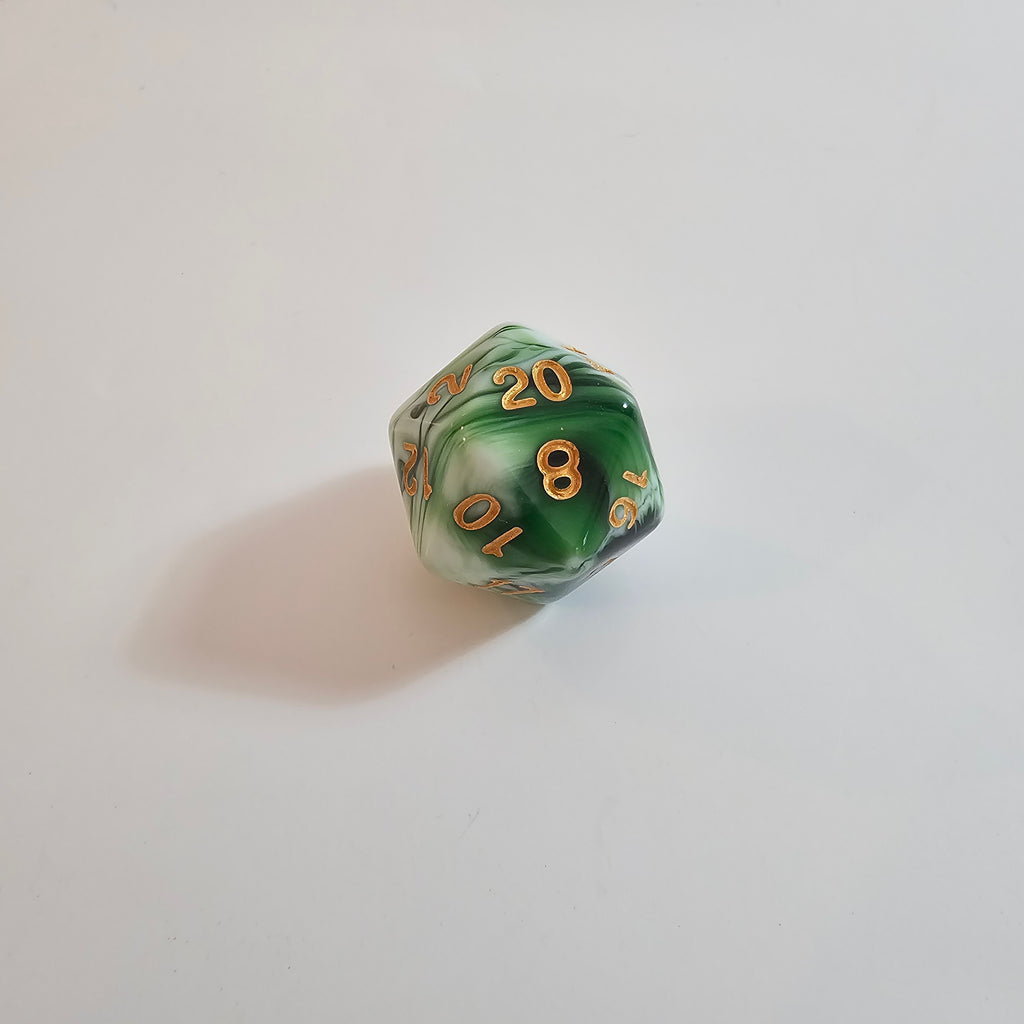 Emerald Veil Acrylic Dice Set