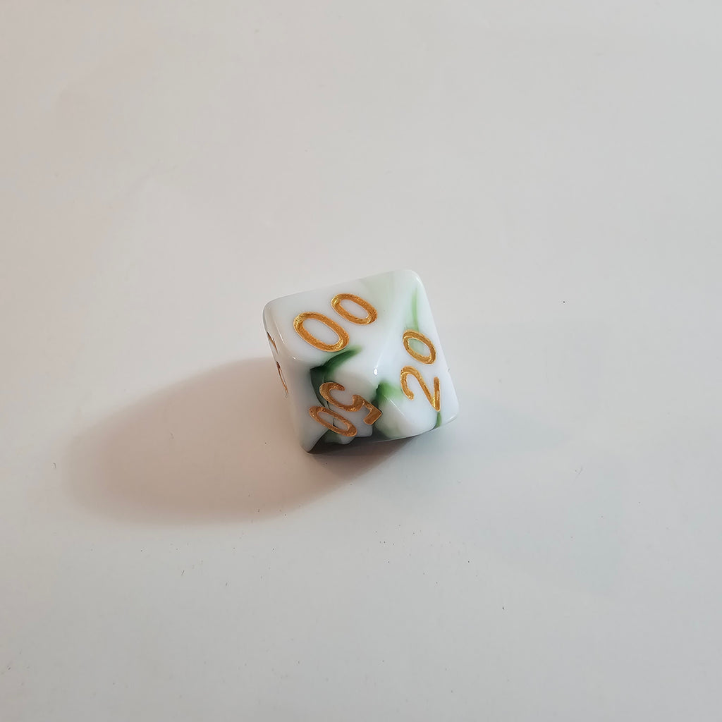 Emerald Veil Acrylic Dice Set