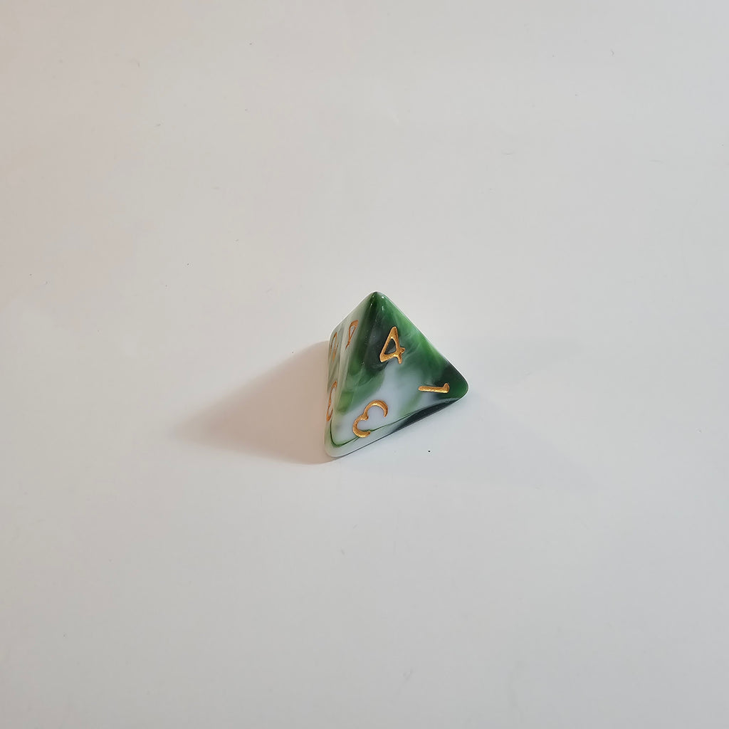 Emerald Veil Acrylic Dice Set