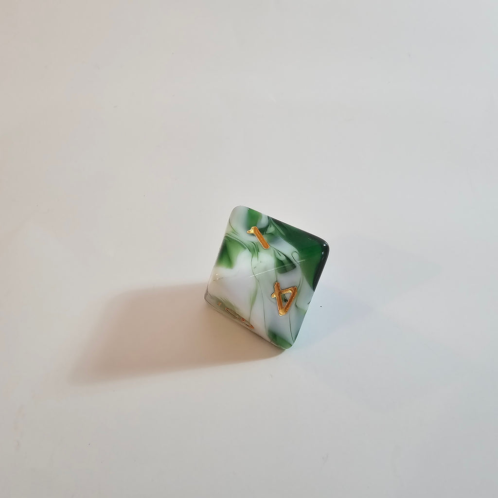 Emerald Veil Acrylic Dice Set