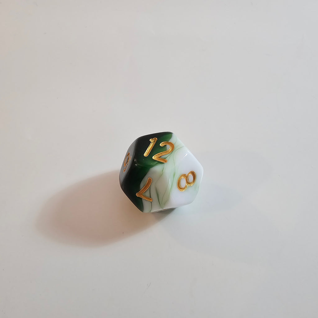 Emerald Veil Acrylic Dice Set