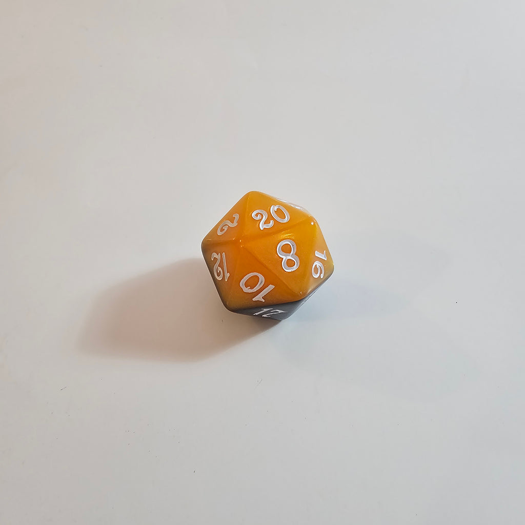 Layered Black Orange Acrylic Dice Set