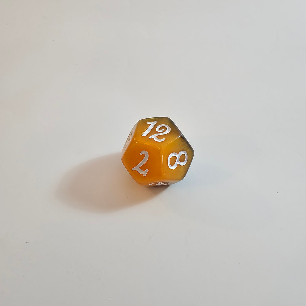 Layered Black Orange Acrylic Dice Set