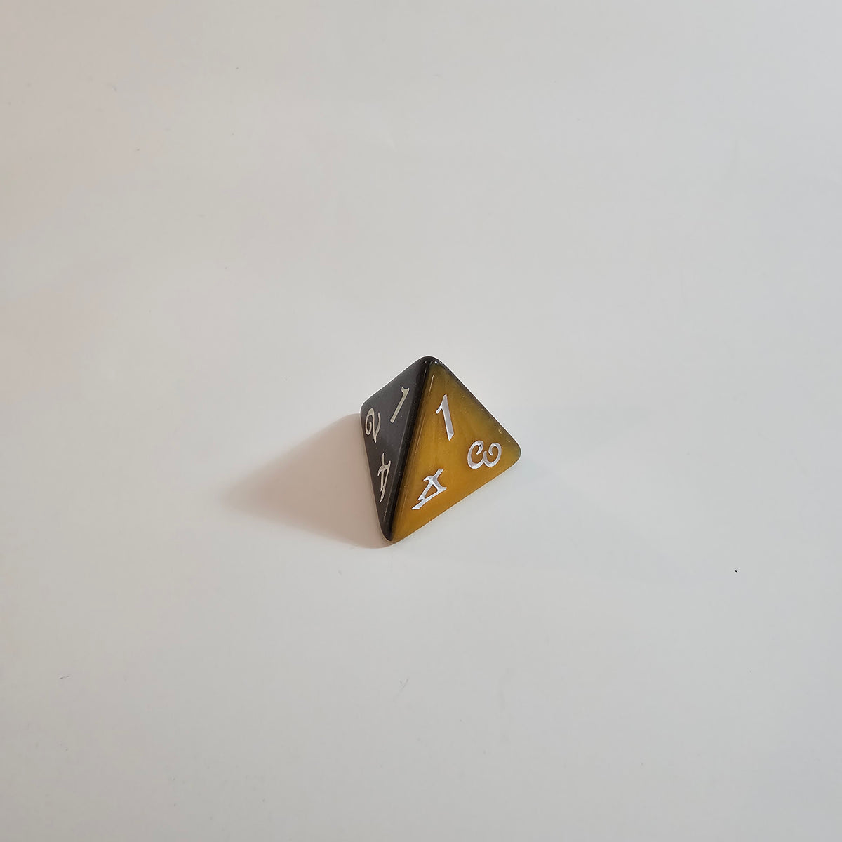 Layered Black Orange Acrylic Dice Set