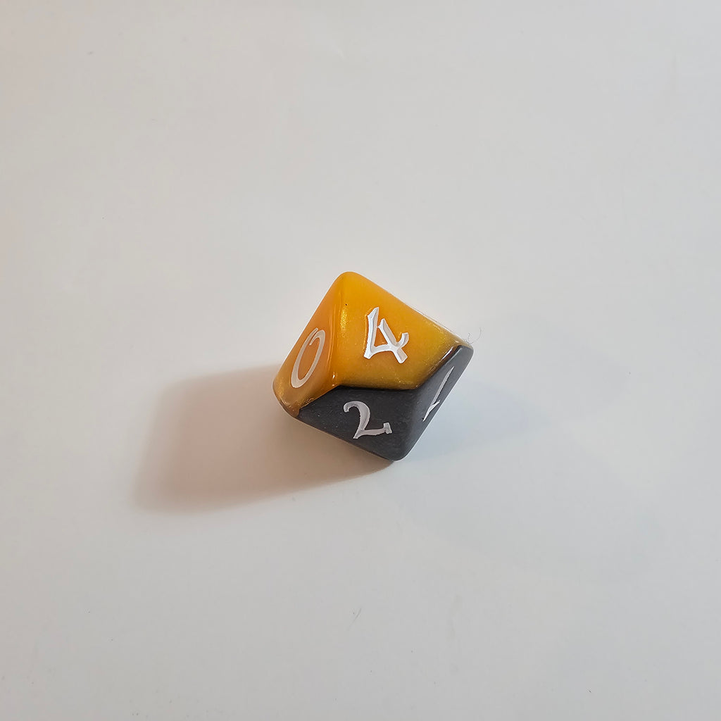 Layered Black Orange Acrylic Dice Set