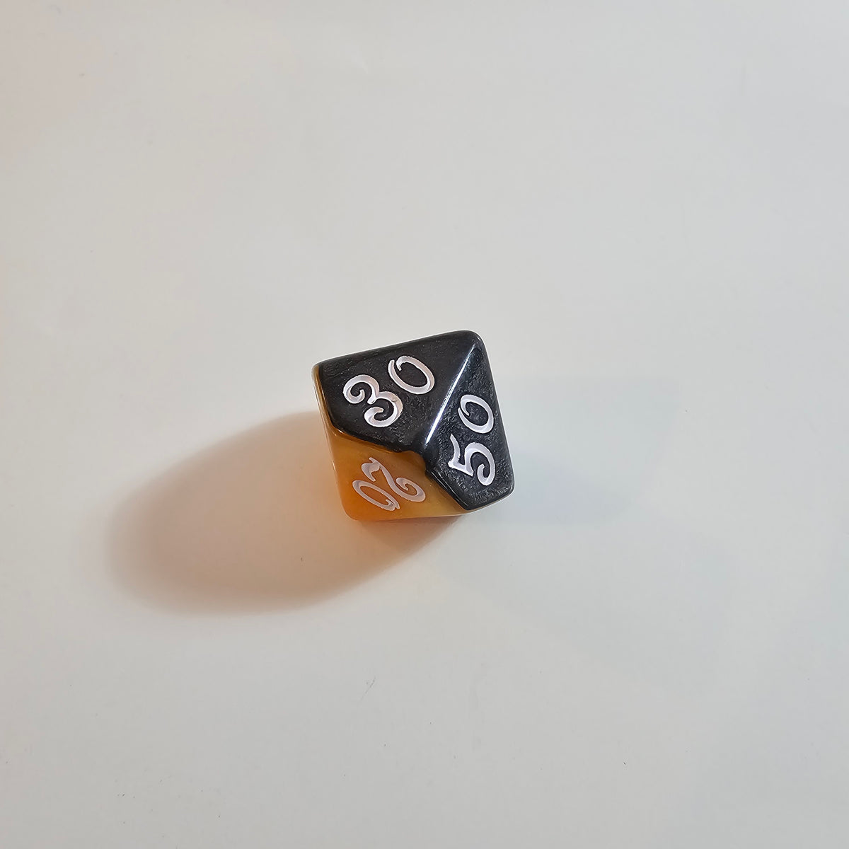 Layered Black Orange Acrylic Dice Set