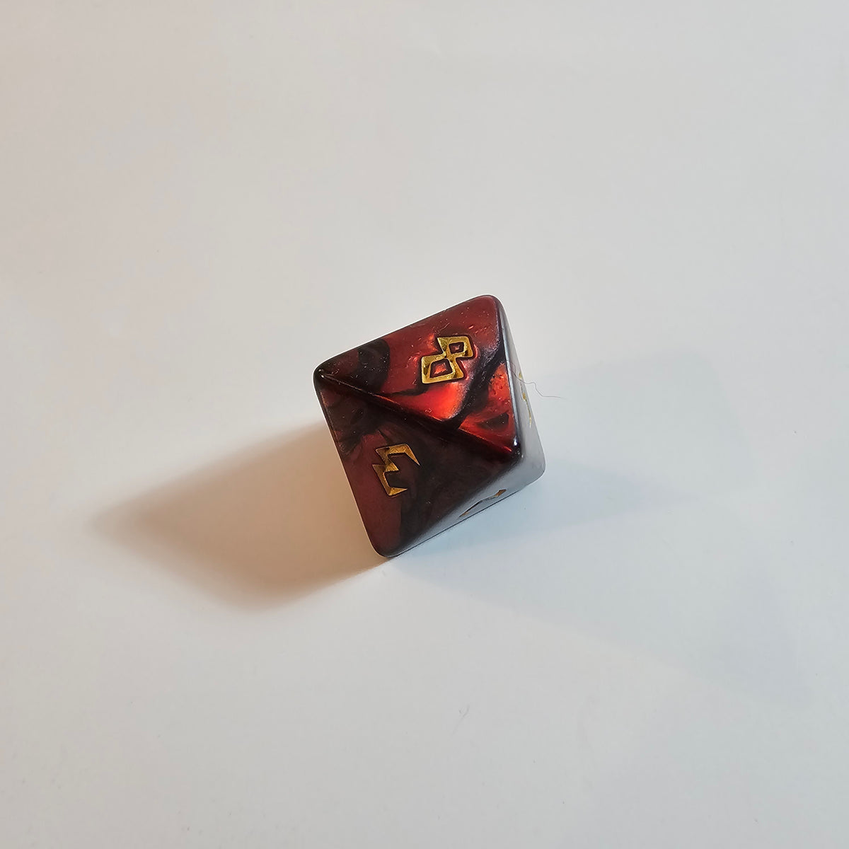 Red Carved Acrylic Dice Set