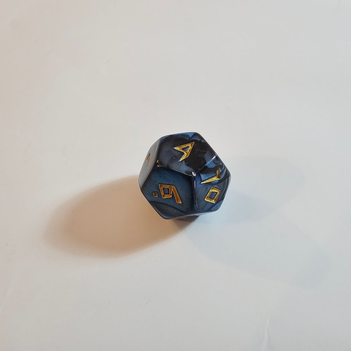 Blue Carved Acrylic Dice Set