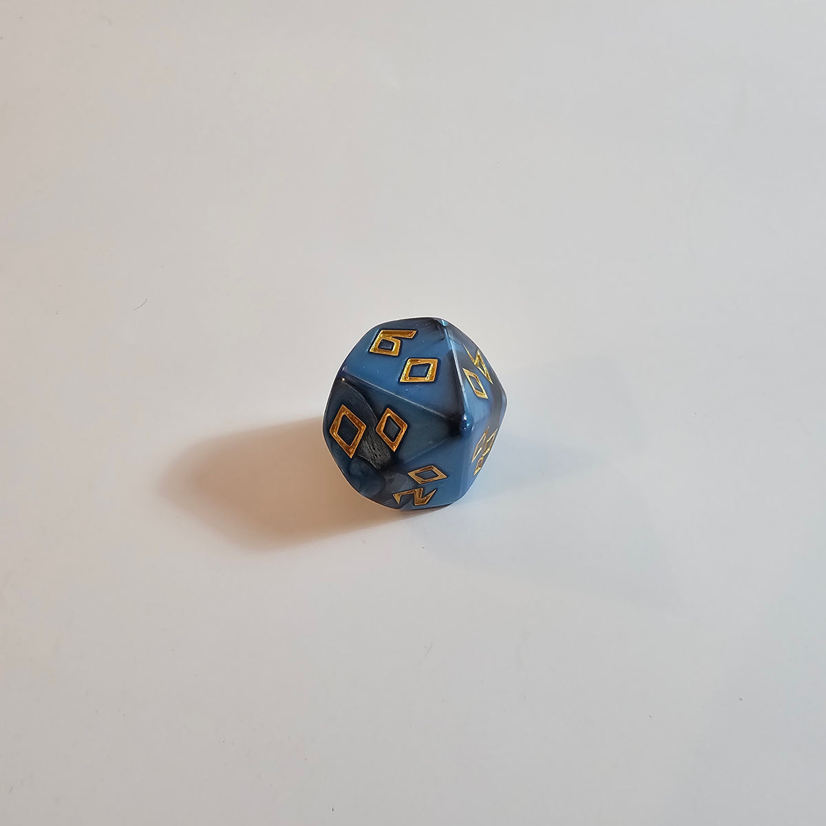 Blue Carved Acrylic Dice Set