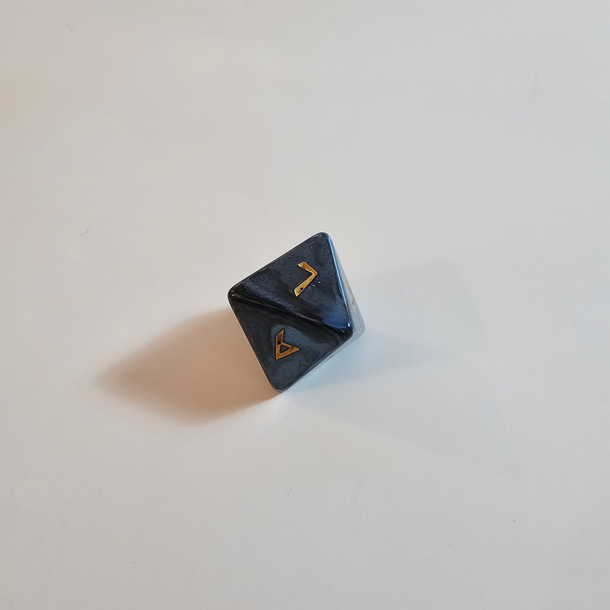 Blue Carved Acrylic Dice Set