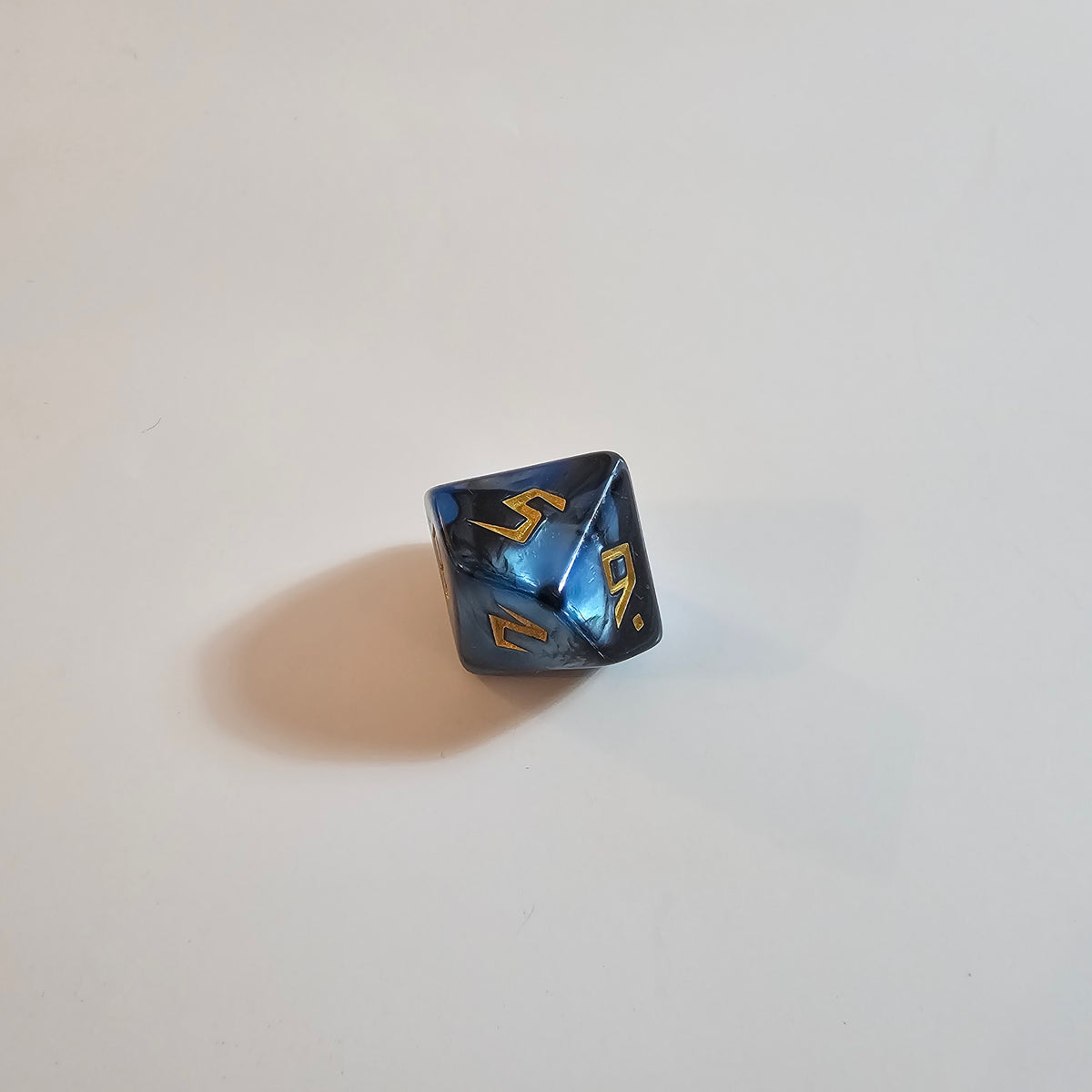 Blue Carved Acrylic Dice Set