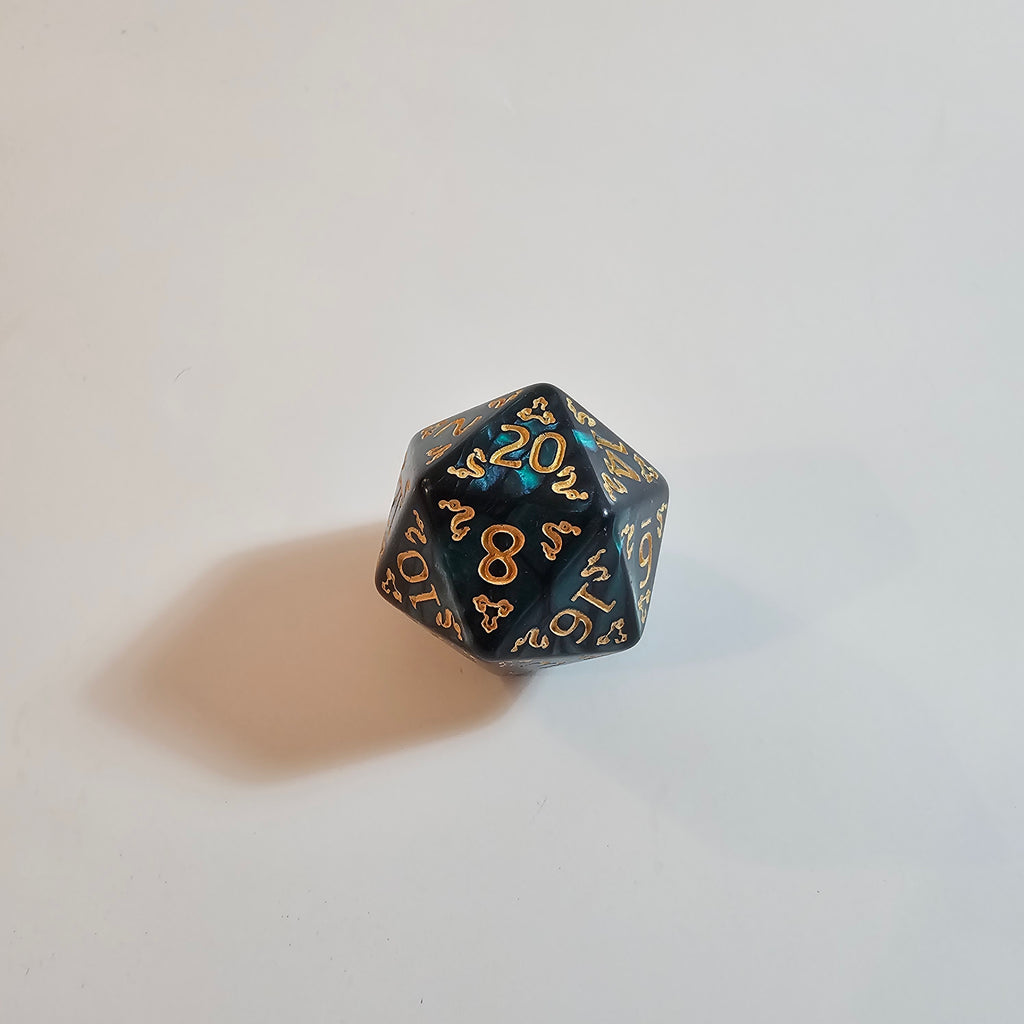 Green Mystic Acrylic Dice Set