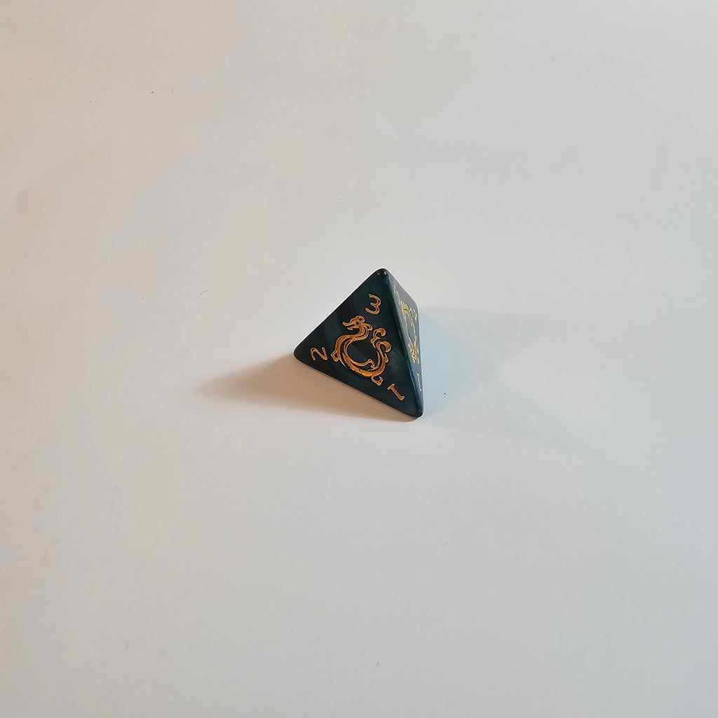 Green Mystic Acrylic Dice Set