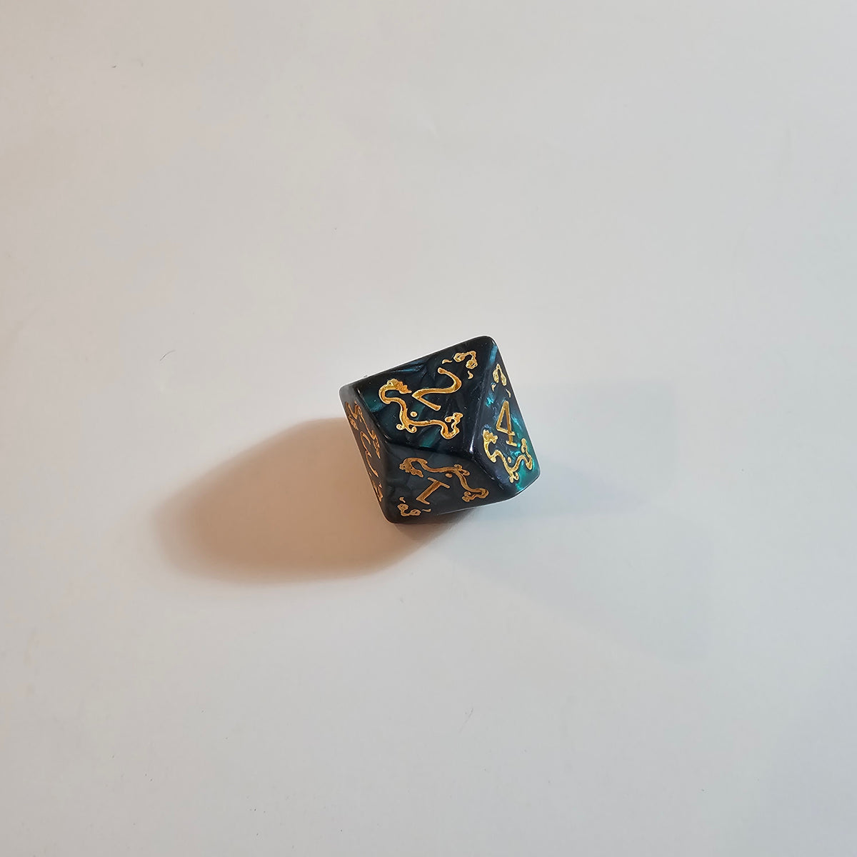 Green Mystic Acrylic Dice Set