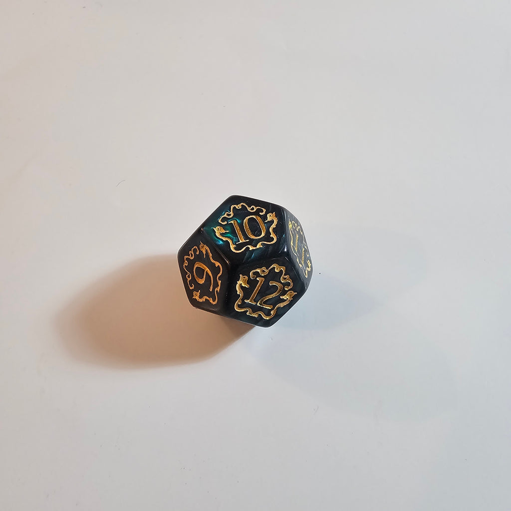 Green Mystic Acrylic Dice Set