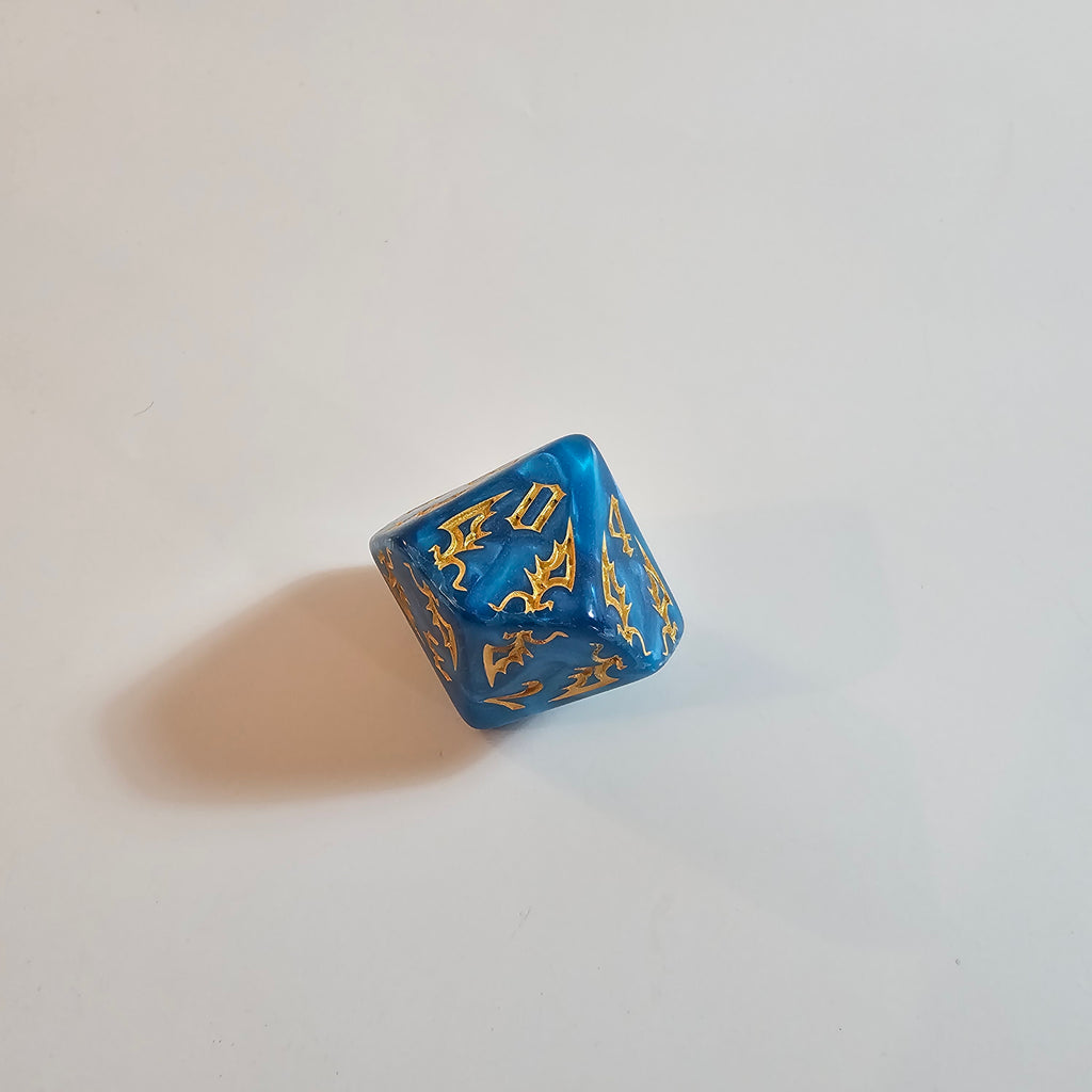 Blue Dragon Acrylic Dice Set