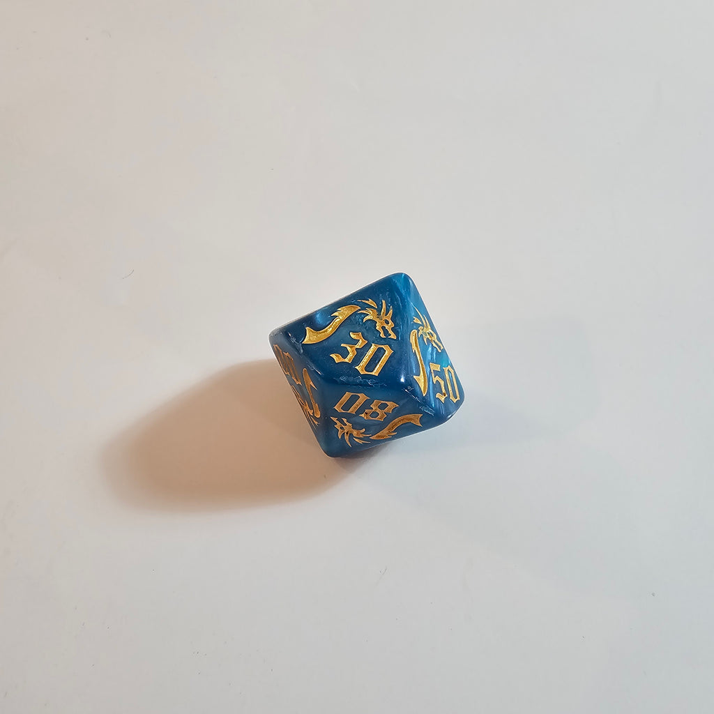 Blue Dragon Acrylic Dice Set