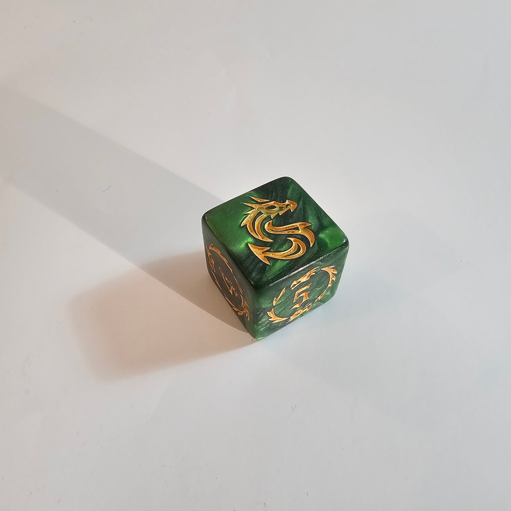 Green Dragon Acrylic Dice Set