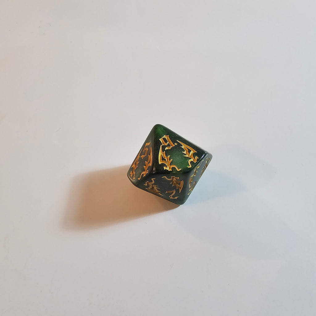 Green Dragon Acrylic Dice Set