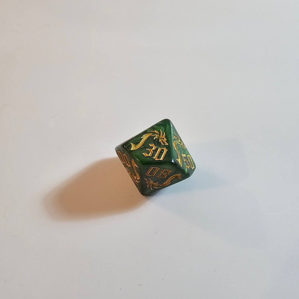 Green Dragon Acrylic Dice Set