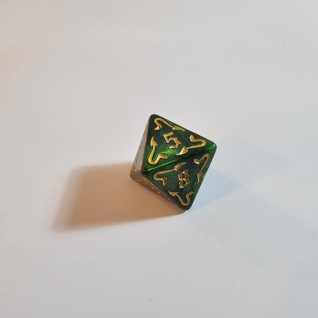 Green Dragon Acrylic Dice Set