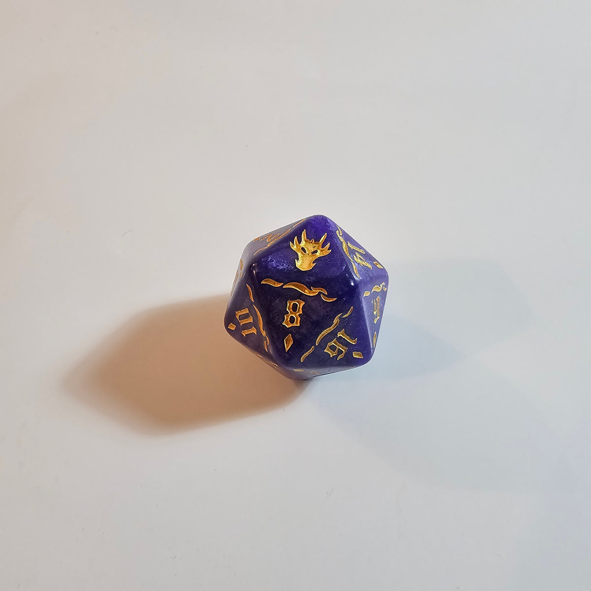 Purple Dragon Acrylic Dice Set
