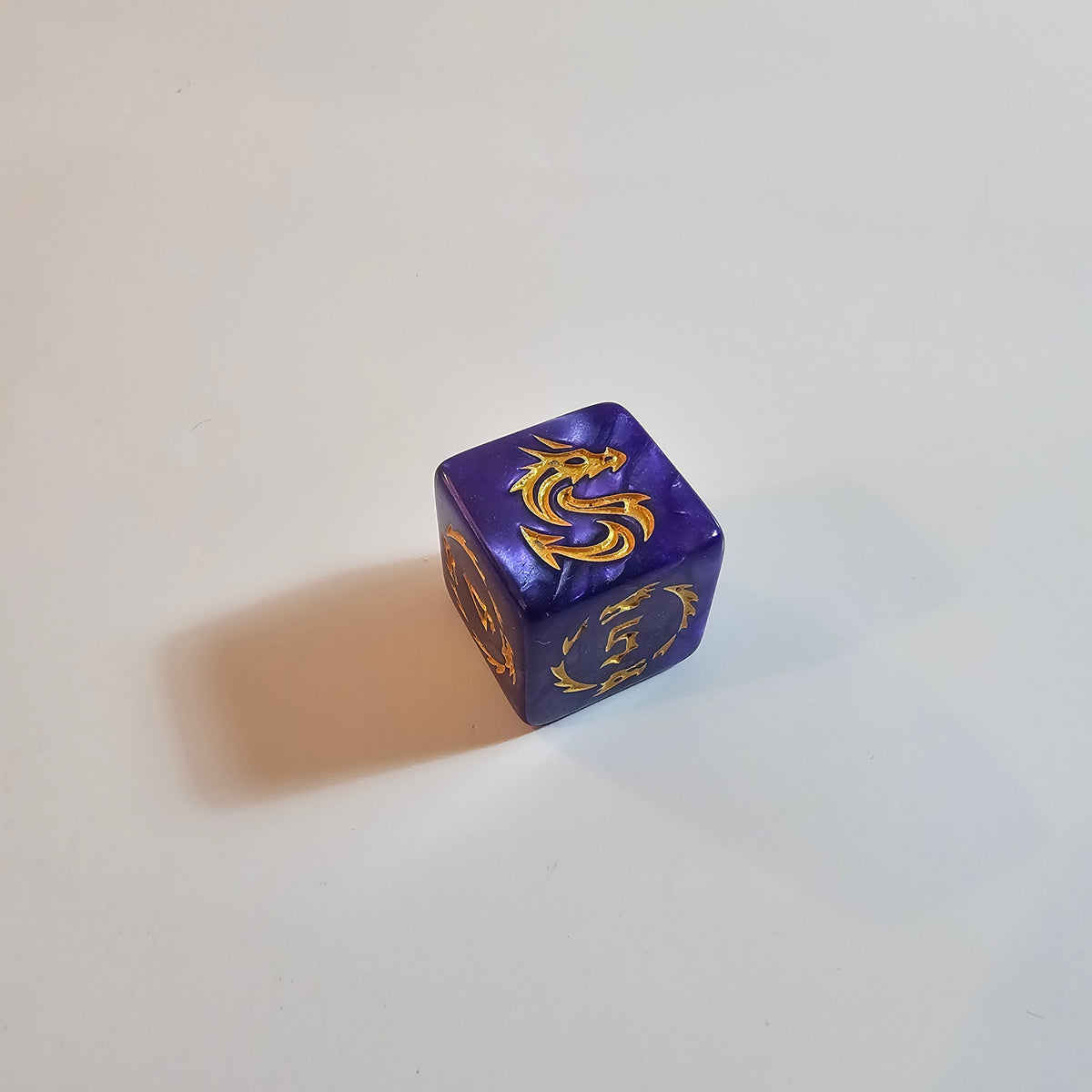 Purple Dragon Acrylic Dice Set