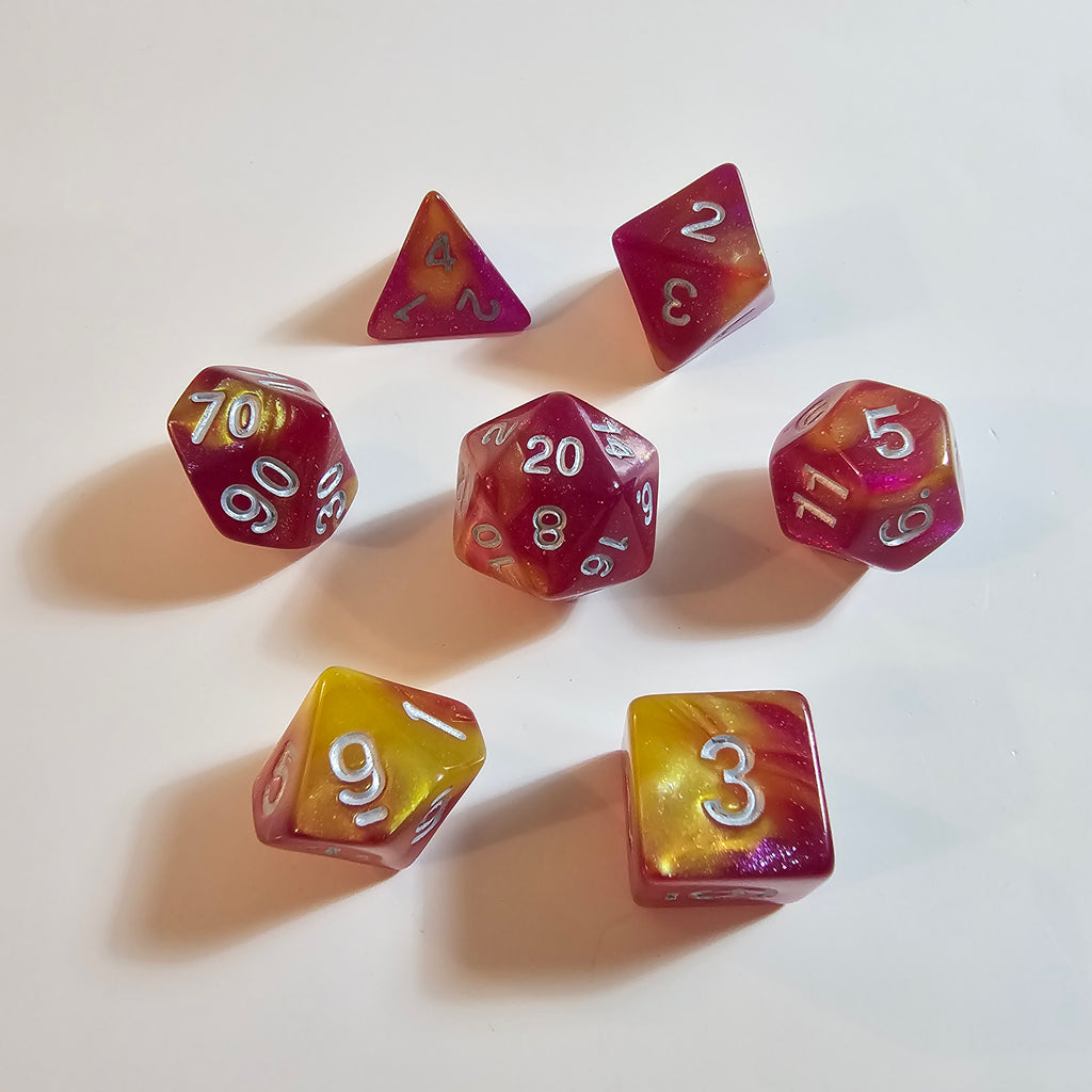 Sunfire Bloom Acrylic Dice Set