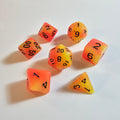 Orange Lemon Glow Acrylic Dice Set
