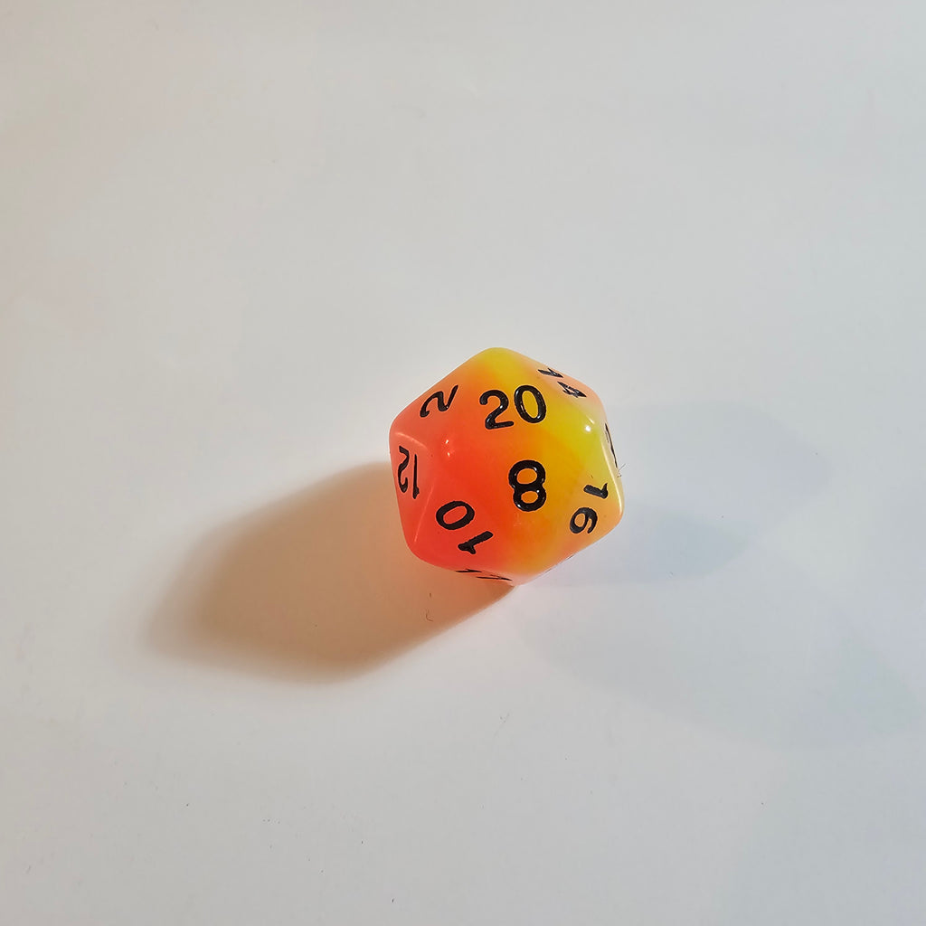 Orange Lemon Glow Acrylic Dice Set