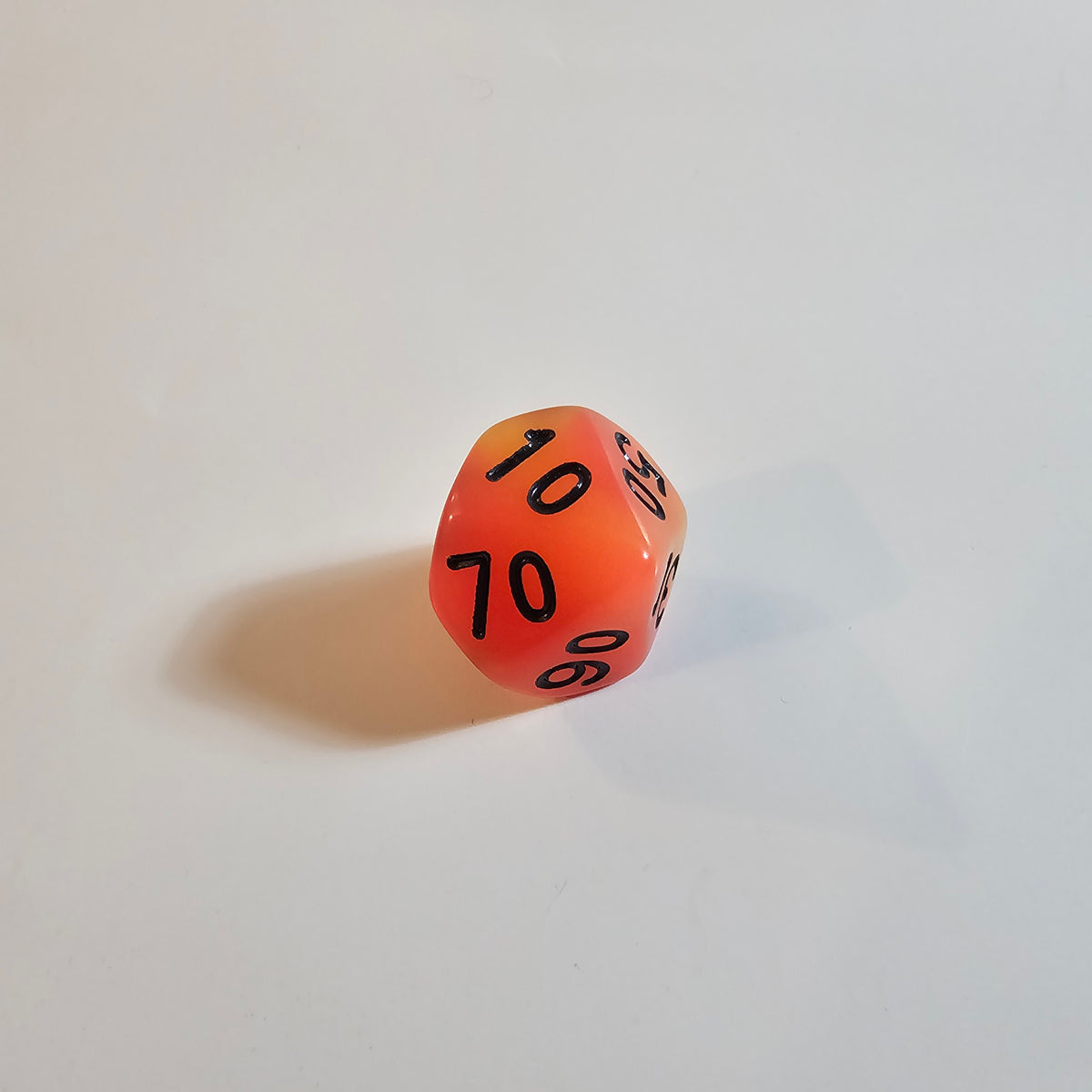 Orange Lemon Glow Acrylic Dice Set