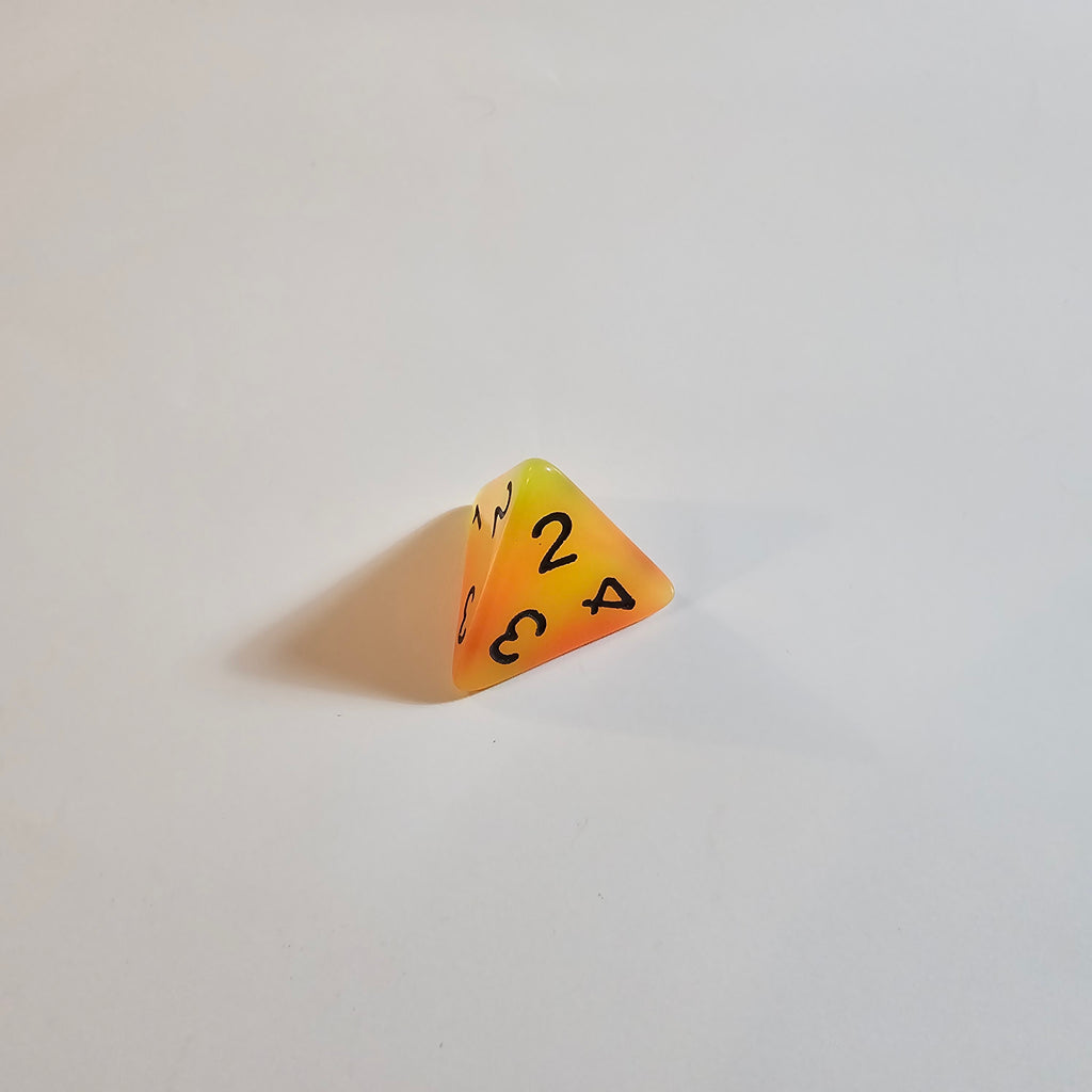 Orange Lemon Glow Acrylic Dice Set
