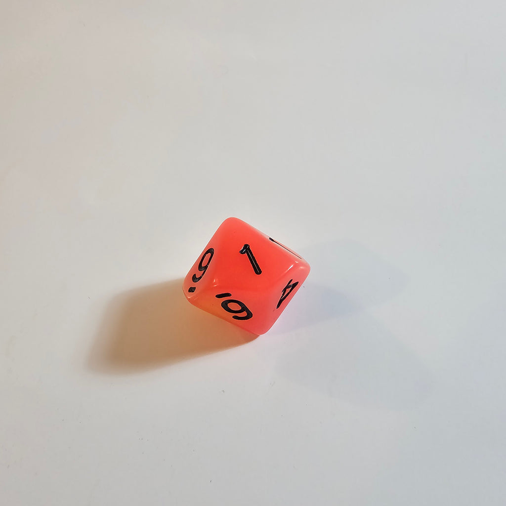 Orange Lemon Glow Acrylic Dice Set