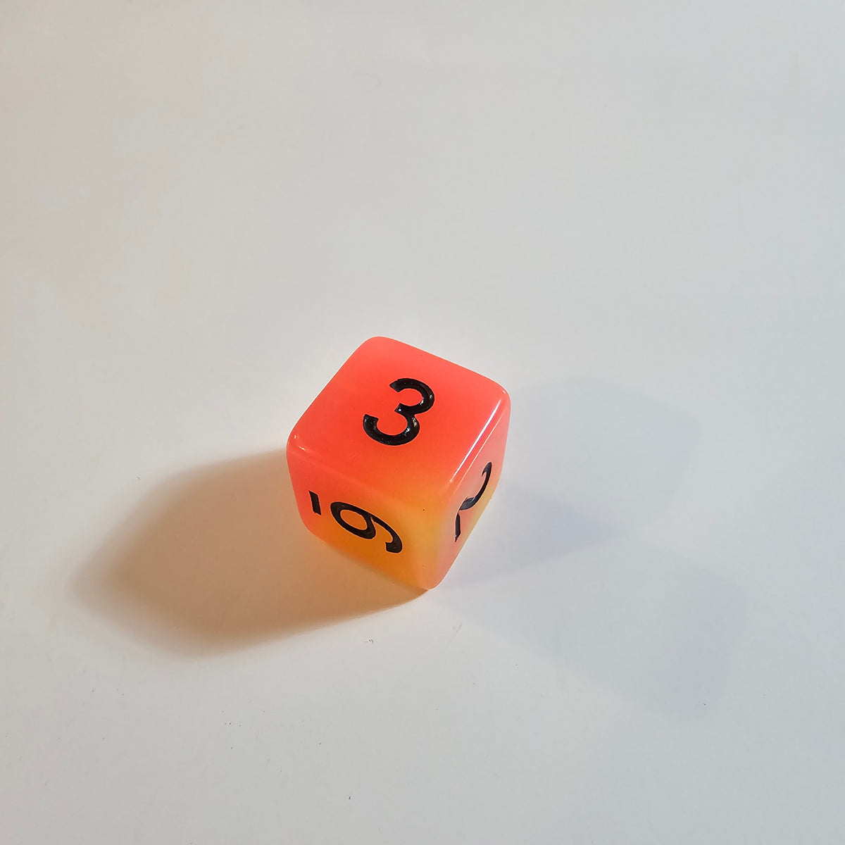 Orange Lemon Glow Acrylic Dice Set